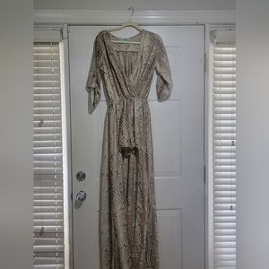 Romper with long dress back